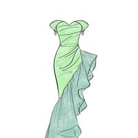 Robe longue asymétrique drapée sur mesure pour femme, épaules dénudées, buste froncé, volants, pour soirée formelle ou décontractée