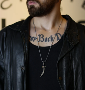 Collar de espada árabe escrito Zulfiqar Imam Ali Zulfiqar espada collar islámico joyería musulmana colgante de circón rojo verde - Product Image 4