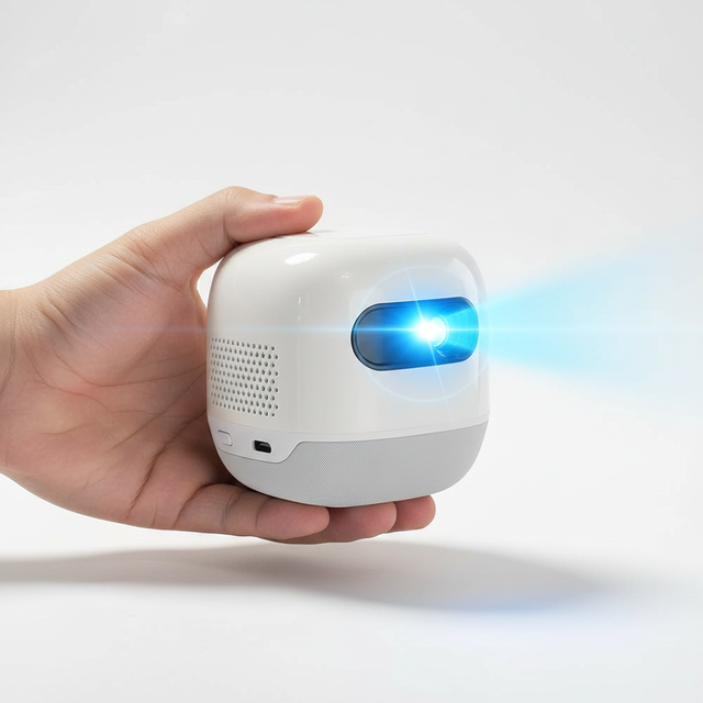 2025 Portable M2 DLP 720P 4K Supported Android 13 Projector with Built-in Battery (2 Hours) Wireless HIFI Stereo Outdoor Use