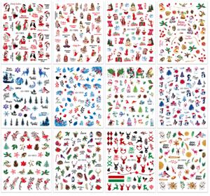 Paso Sico <span class=keywords><strong>2022</strong></span> Populaire 3D <span class=keywords><strong>Manucure</strong></span> Accessoires Noël Nouvel An Festival Design Nail Art Autocollant Shimmer Papier pour DIY Design - Product Image 2