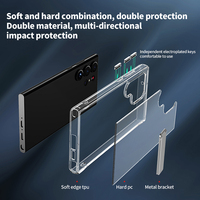 Coque de téléphone transparente antichoc 2 en 1 pour Samsung Galaxy S22 Ultra S23 S21 Plus