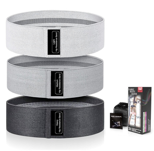 Low MOQ Factory Price Custom Color Logo Exercise <b>Band</b> Home <b>Workout</b> Gym Accessories Fabric Glute Booty Resistance <b>Bands</b> Set - Product Image 1