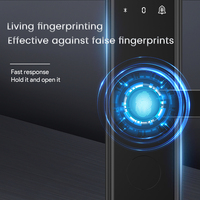 Serrure de porte intelligente Locstar Security Gate, serrures électroniques numériques à empreintes digitales, Tuya Wifi, clavier à code, entrée sans clé