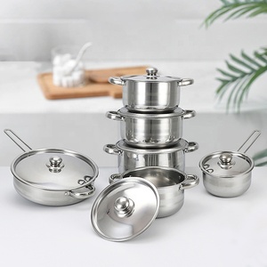 Juego de Ollas y Sartenes de Acero Inoxidable, Juego de Utensilios de Cocina, Venta Caliente - Product Image 1