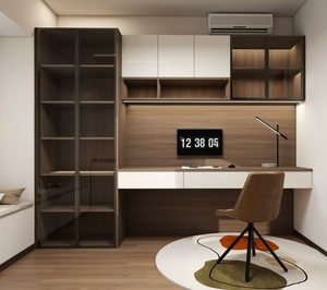 定制书房家具套装 书柜与书桌组合 最新书房家具套装 - Product Image 1