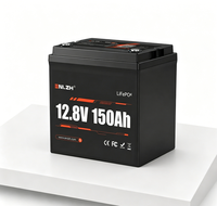 Batterie LiFePO4 12V 150Ah avec BMS, stock UE/US, pour moteur de pêche à la traîne, camping-cars, camping hors réseau, 4P4S