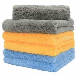 Serviettes de voiture en microfibre polaire corail 40x40 en gros, personnalisées, douces, à séchage rapide, avec bords pelucheux pour le nettoyage automobile - Product Image 1