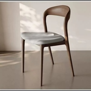 Chaise de salle à manger en bois de luxe moderne nordique, table basse de salon, table de banquet rétro - Product Image 5