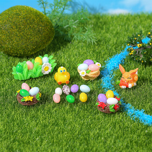<b>Easter</b> Egg Bunny Miniature Landscape <b>Ornament</b> Resin Craft DIY Decor Indoor Outdoor <b>Easter</b> Decoration Handmade - Product Image 1
