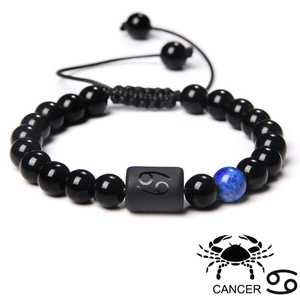 Braccialetto con 12 Segni Zodiacali in Pietre Preziose Naturali, Bracciale Curativo Regolabile per <span class=keywords><strong>Uomo</strong></span> - Product Image 6