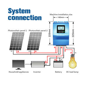 Key Touch Grande Inductance Large Tension MPPT Contrôle de charge <span class=keywords><strong>solaire</strong></span> Reconnaissance automatique 12V24V36V48V60V Prend en charge le réglage des créneaux horaires - Product Image 6