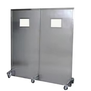 Adjustable Height Mobile Lead Shield X Ray Radiation Protection Lead Screen For Interventional Room - Product Image 1