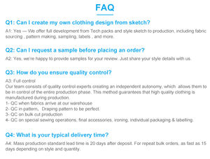 Fabricant de Vêtements Personnalisés OEM ODM de Haute Qualité, Luxe, Premium et Vérifié, Faible MOQ, Production de Vêtements sur Mesure - Product Image 6