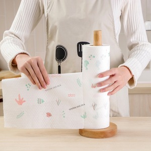 Rollo de Paño de Limpieza Desechable para Cocina, Toalla Gruesa No Tejida con Patrón Impreso, Forma Rectangular - Product Image 4