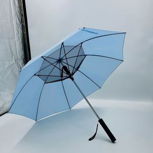 Paraguas Recto Automático de Diseño Clásico Innovador con Ventilador a Batería, Logotipo Personalizado, Protección Solar para Exteriores en Verano - Product Image 3