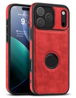 Étui de luxe classique en cuir fin et mince avec logo pour iPhone 15 14 13 11 16 17 Pro Max 12 Mini XS XR 8 7 Plus SE 2026 15Pro