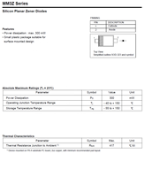 Diode Zener Série MM3Z4V7 MM3Zxxx, Montage en Surface SOD-323, 0.3W, 4.4-5V, Tolérance +/-5%, 100% Originale et Traçable, Code de Lot