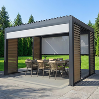 Pergola extérieure en alliage d'aluminium, gazebo en aluminium à lames orientables, nouvelle pergola chinoise de haute qualité en aluminium pour l'extérieur