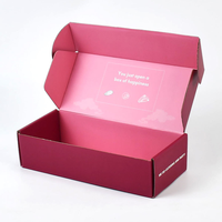 Boîte d'emballage pour beignets et biscuits avec logo personnalisé imprimé, boîte pliante en carton ondulé, boîte d'expédition en kraft, boîte de courrier en papier