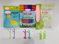 Fil dentaire pour enfants en forme d'animaux, différents types de fil dentaire pour enfants, soins bucco-dentaires amusants, formes de dinosaure, d'éléphant, de requin, de girafe, saveur fraise