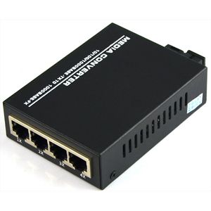 Convertisseur de média fibre optique 100 Mbps 1 Gbps monomode avec interface SC, 1 port optique et 1, 2, 4 ou 8 ports électriques - Product Image 3