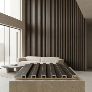 Panneau mural rainuré pleine hauteur 2900 mm, lambris vertical sans joint, panneau WPC marque PIMA, garantie 3 ans pour plafonds hauts - Product Image 2
