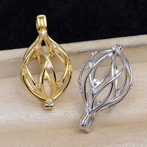 อุปกรณ์ตกแต่งเครื่องประดับเงินแท้ S925 สำหรับลูกปัดแบบไม่เจาะรู 12-15 ช่อง แบบ DIY หัวหยดน้ำ 5835 สำหรับงานประดิษฐ์เครื่องประดับแฟชั่น - Product Image 3