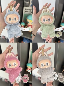 Popmart labubu ชุดมาการูนจากมอนสเตอร์ที่น่าตื่นเต้นกล่อง labubu ดั้งเดิม6ชิ้นกล่องปิดตาของเล่นตุ๊กตาผ้ากำมะหยี่ - Product Image 6