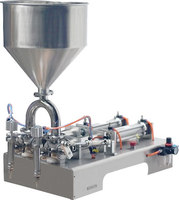 Machine de remplissage pour liquide/pâte Semi-automatique, appareil de remplissage pour huile de cuisson avec mixeur à double tête, ml