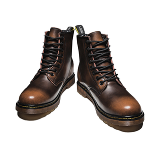 <span class=keywords><strong>Botas</strong></span> de vestir para motocicleta resistentes al desgaste con cremallera de cuero para <span class=keywords><strong>hombre</strong></span> a la moda de estilo británico, botines para <span class=keywords><strong>hombre</strong></span>, <span class=keywords><strong>botas</strong></span> de invierno - Product Image 1