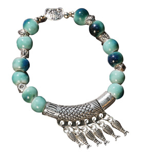 Bracciale in ceramica all'ingrosso in stile cinese gioielli intrecciati per le donne in stile nazionale bancarelle del mercato di san valentino - Product Image 5