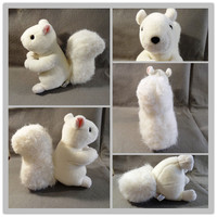 Petit animal en peluche écureuil blanc, design mignon, vente en gros, pas cher