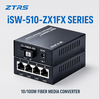Convertidor de Medios de Fibra Óptica ZTRS, Ethernet 10/100M a Fibra SC Monomodo, 20km, RJ45, Sin Gestión, para Extensión de Red