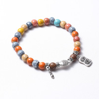 Bracelet perlé en céramique Carpe Koi porte-bonheur, style ethnique, motif Danse du Lion du Festival du Printemps, accessoire féminin porte-bonheur, le meilleur