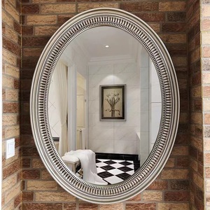 <strong>Simple</strong> Oval Bathroom <strong>Mirror</strong> European Photo Frame Hotel Wall Mounted Bathroom <strong>Mirror</strong> Barber Shop Dresser Makeup <strong>Mirror</strong>