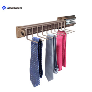 Alandwares MSTR-200~300 Organizzatore per Cinture in Lega di Alluminio Non Rimovibile con Design a Spruzzo Mocha, Montaggio Laterale, per <span class=keywords><strong>Armadio</strong></span> Singolo - Product Image 1