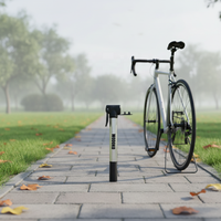 Pompe à vélo portable mini Nirong 3108, 100 PSI max, cylindre en aluminium, corps haute résistance, jauge étanche, haute pression d'urgence