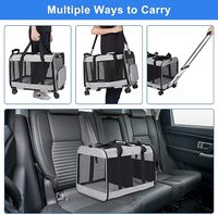 Chariot pour chien de compagnie sac à dos Portable extérieur chat chien voyage valise à roulettes pour animal de compagnie voyage étui Transparent