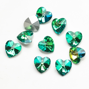 Zhubi Multi Shapes Blue <strong>Emerald</strong> Pendant Glass <strong>Beads</strong> Elegant Butterfly Star Fish <strong>Drop</strong> Heart Crystal <strong>Beads</strong> for Jewelry Making - Product Image 4