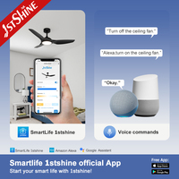 Ventilador de Techo Inteligente 1stshine con Control por Voz Mediante Aplicación Wifi, Aspas de ABS Inteligentes, Control Remoto, Eficiente, de Calidad, con Luz LED
