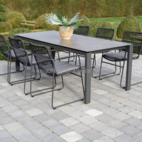 Plateau de table de salle à manger extérieur moderne de haute qualité en HPL compact, ignifuge et imperméable