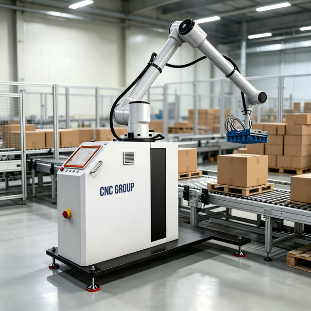 Fully Automatic 6 Axis Collaborative Palletizing Robot CNC Controlled Carton Handling Cobot for Production End Packaging