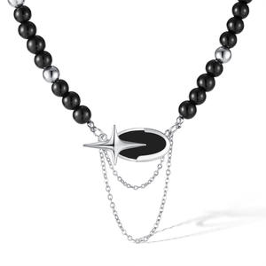 <span class=keywords><strong>Collana</strong></span> di nappe <span class=keywords><strong>con</strong></span> ciondolo a forma di stella <span class=keywords><strong>con</strong></span> <span class=keywords><strong>perline</strong></span> <span class=keywords><strong>nere</strong></span> per uomo <span class=keywords><strong>e</strong></span> donna - Product Image 1