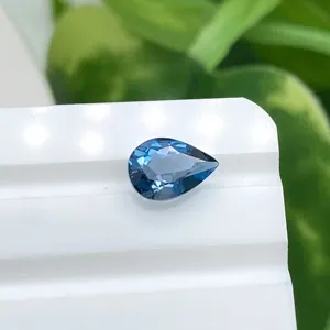 Lê Cắt 5x3mm ~ 20X15Mm Chất Lượng Tốt London Blue Topaz Giá Cho Mỗi Mảnh Trang Sức Pha Lê Tự Nhiên London Blue Topaz