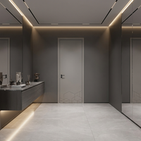 Matériaux de construction écologiques et sûrs pour la santé, porte intérieure en bois, porte de chambre en polymère CPL, sur mesure