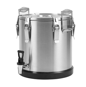 Olla Baño María de Acero Inoxidable de 35L con Doble Pared Aislada, con Grifo y Tapa para Servicio de Alimentos - Product Image 4