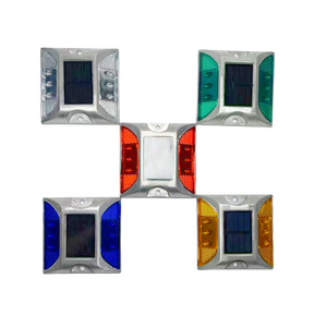 Сжатие на солнечной батарее для дороги, 6 светодиодных ламп для аэропорта, дорожная дорожка, низкопрофильная алюминиевая опора, Солнечная Дорожная шпилька - Product Image 3