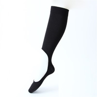 Genou Haute En Nylon Rayé Femmes Invisibles Chaussettes De Compression Non-Présentation