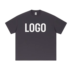 T-shirt grafica oversize di alta qualità da uomo alla moda 280g lavorata a maglia con stampa <span class=keywords><strong>sottile</strong></span> stile Hip Hop - Product Image 1