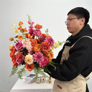 DKB Nueva Bola de Flores Artificiales Realistas de Seda para Decoraciones de Mesa de Boda y Día de la Madre Hechas a Mano - Product Image 3